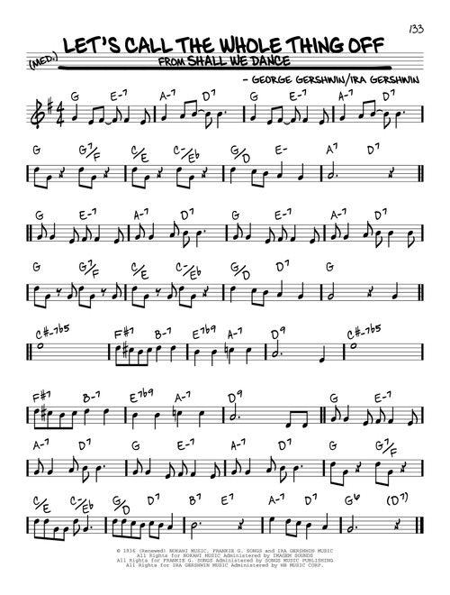 Let's Call The Whole Thing Off - George Gershwin, Ira Gershwin (Real Book - Melody-Chords)