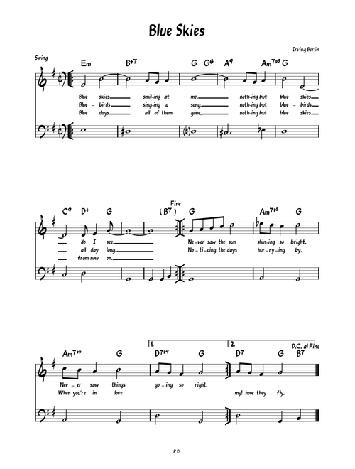 Blue Skies – Irving Berlin