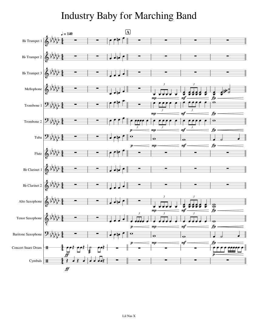 Industry Baby Sheet music for Trombone, Tuba, Mellophone, Flute & more