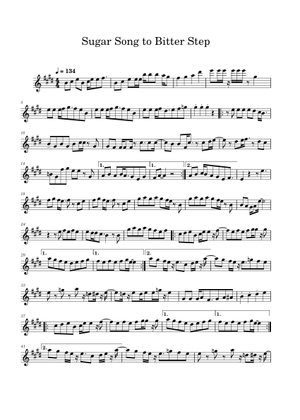 シュガーソングとビターステップ Sheet Music for Drum group (Solo