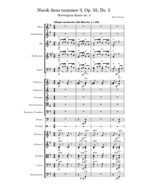 Norwegian dance No. 3, Op. 35, No. 3 – Edvard Grieg