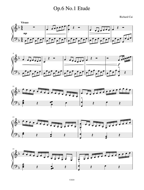 Op.6 No.1 Etude