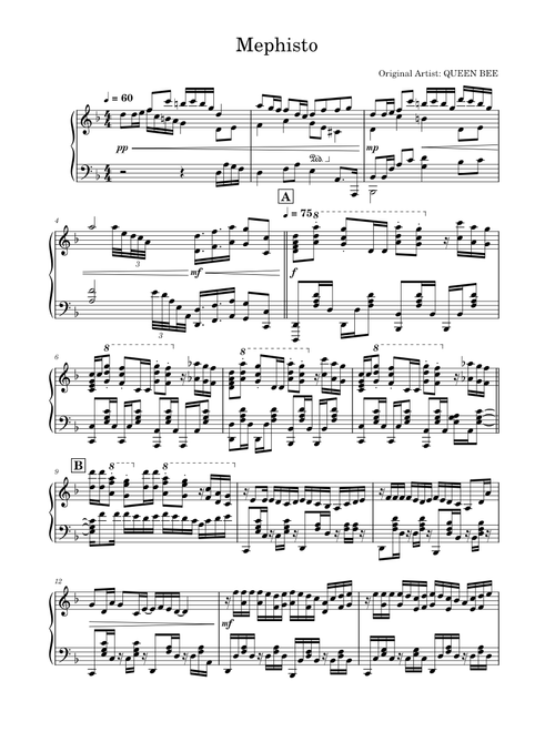 Mephisto – QUEEN BEE - Oshi No Ko Ending - Piano