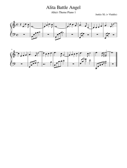 Alita: Battle Angel - Alita's Theme -  Piano Rendition 1