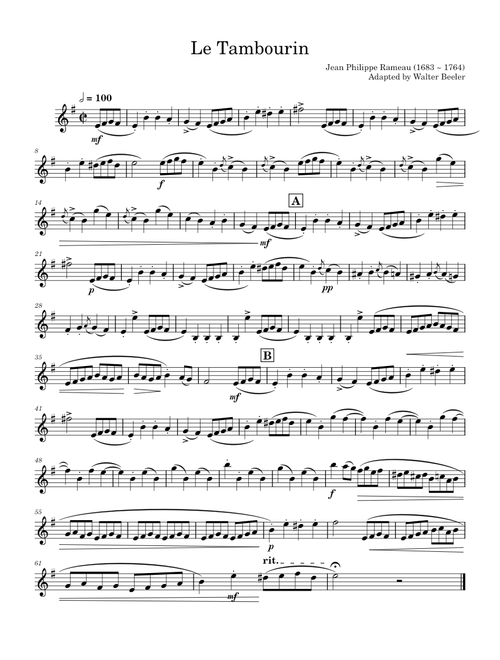 Le  Tambourin – Jean-Philippe Rameau