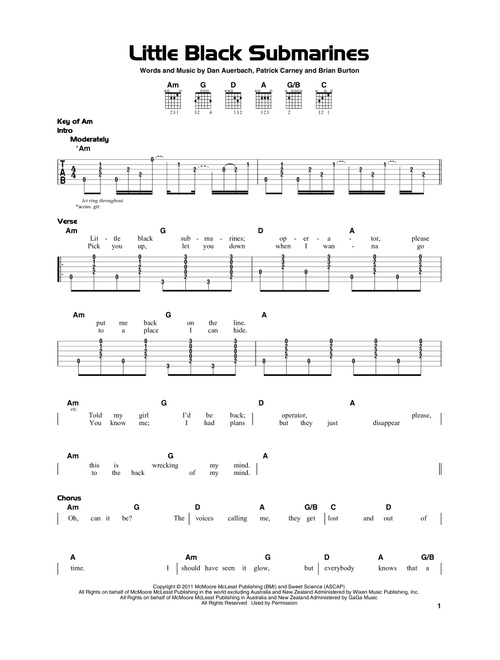 Little Black Submarines - The Black Keys (Really Easy Guitar)