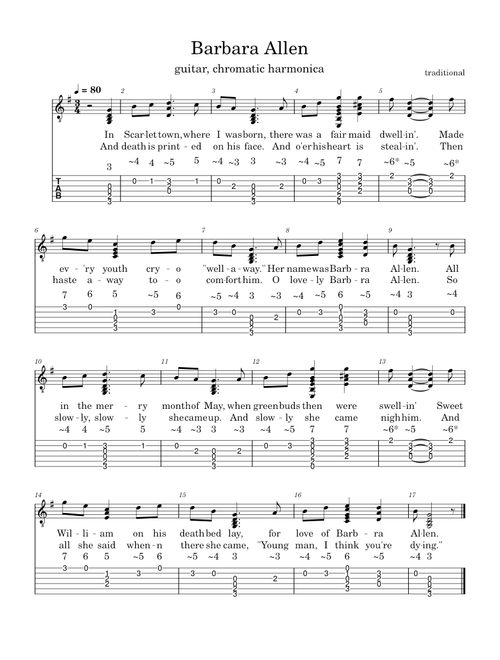Barbara Allen Folk song