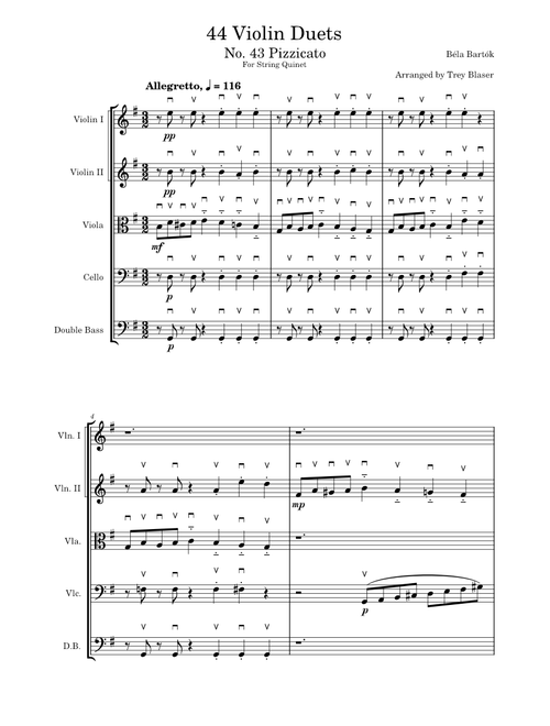 44 Duos For 2 Violins, Sz.98 – Béla Bartók