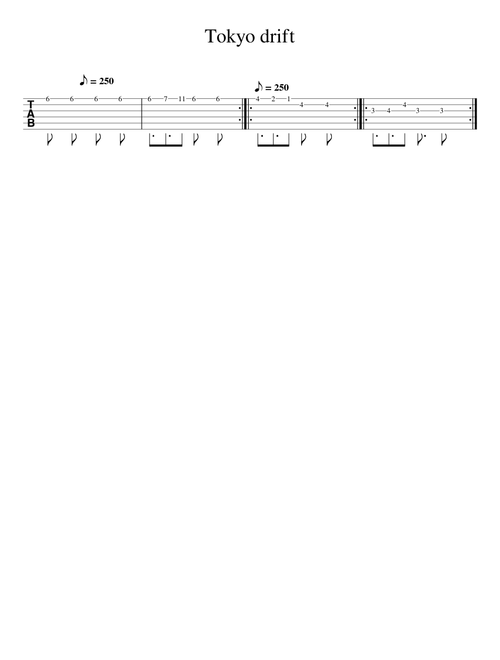 Tokyo drift – Teriyaki Boyz - Easy version guitar