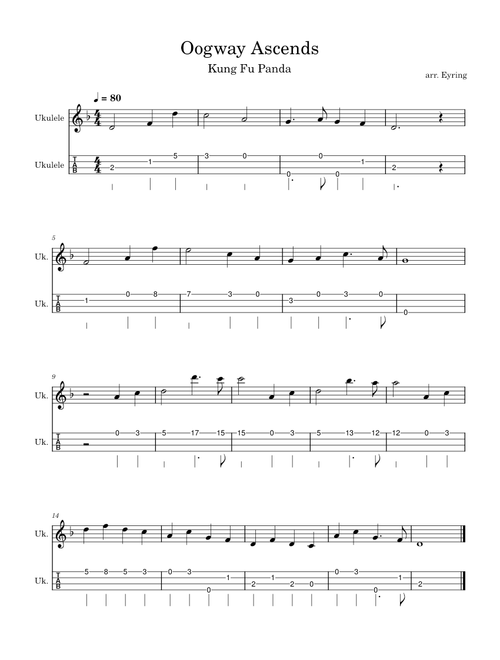 Oogway Ascends For Ukulele - Kung Fu Panda – Hans Zimmer