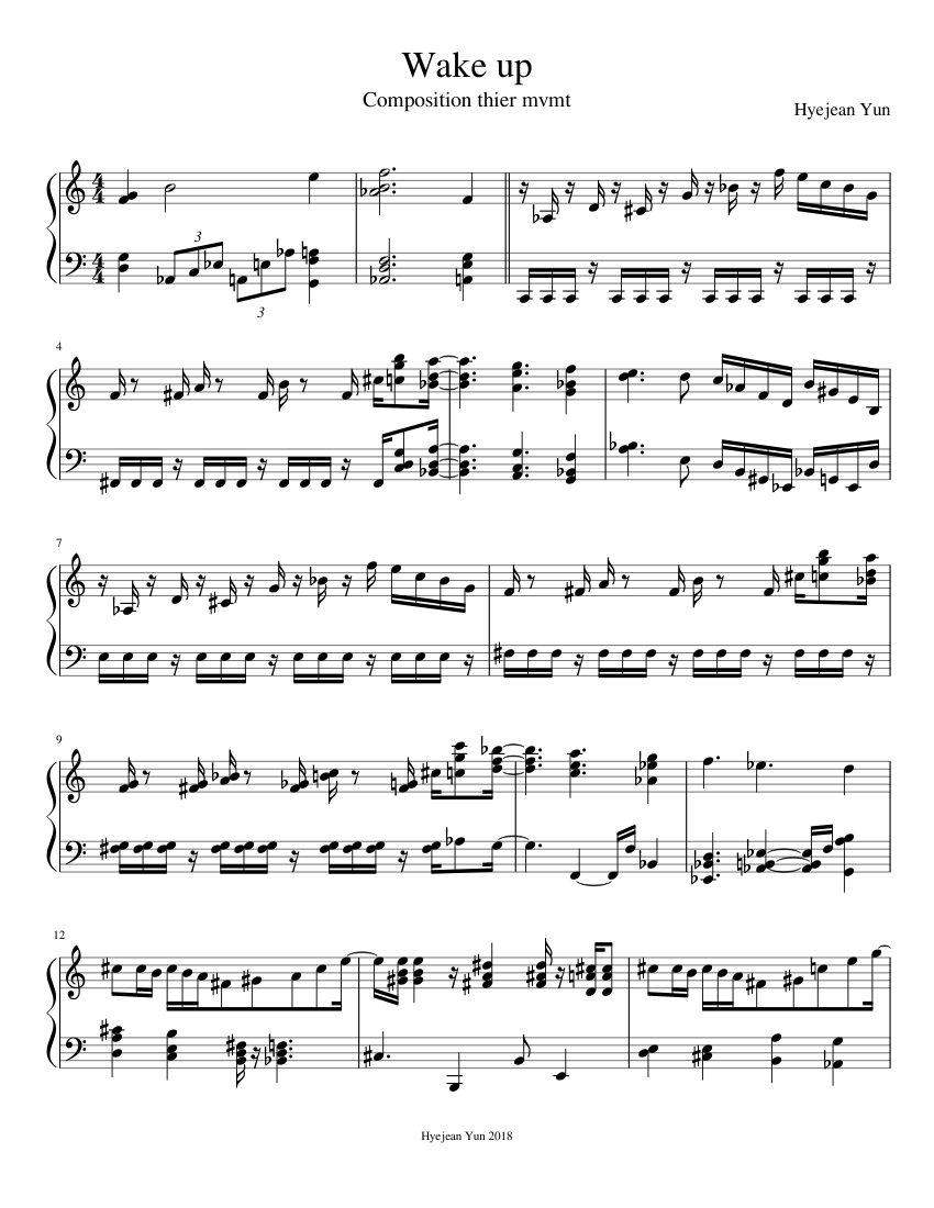 Composition quarter 2 (3rd mvmt) Sheet music for Piano (Solo ...