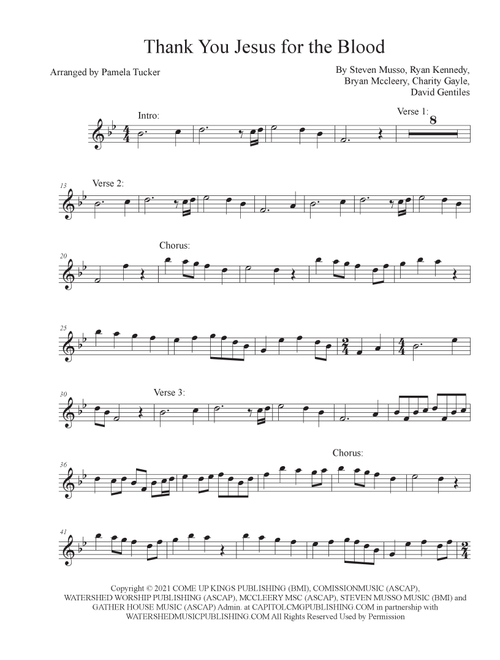 Thank You Jesus For The Blood (Arr. Pamela Tucker) - Charity Gayle (Violin Solo)