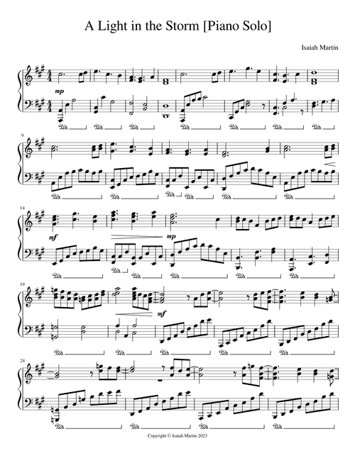 A Light in the Storm [Piano Solo] - Isaiah Martin