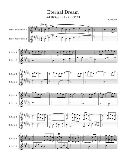 Eternal Dream – AJ DiSpirito Eternal Dream - Saxophone Duet