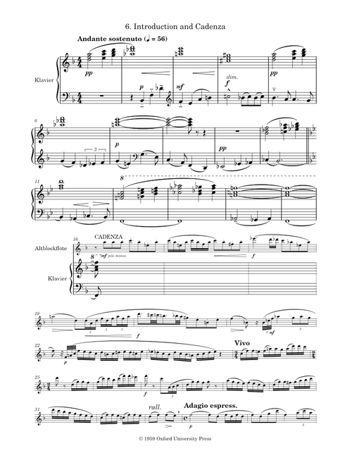 Gordon Jacob - Suite for Treble Recorder and Piano sheet