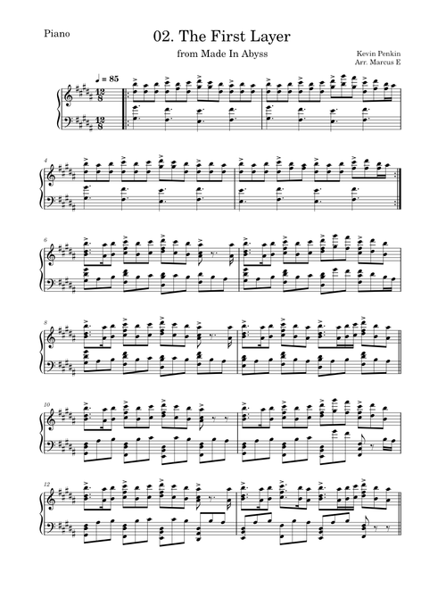The First Layer – Kevin Penkin | SOLO Piano