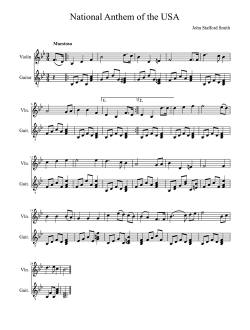 National Anthem of the USA- The Star Spangled Banner
