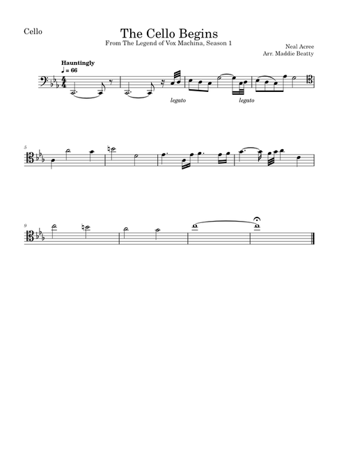 The Cello Begins – Neal Acree (from The Legend of Vox Machina)