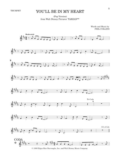 You'll Be In My Heart (Pop Version) (from Tarzan) - Phil Collins (Trumpet Solo)