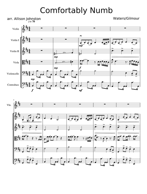 Comfortably Numb - Pink Floyd for String Orchestra