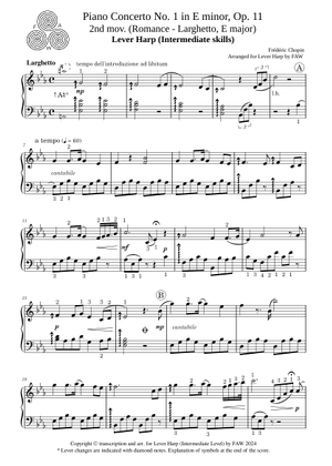 Piano Concerto No. 1 E minor, Op. 11 2nd mov. Romance - Chopin / Lever ...