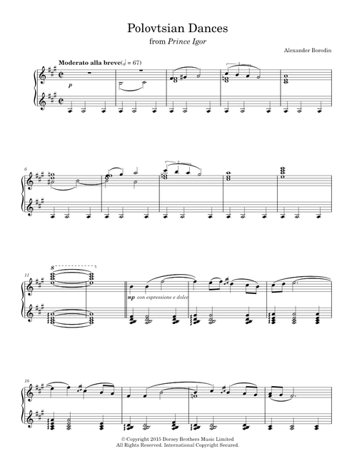 Polovtsian Dances - Alexander Borodin (Piano Solo)