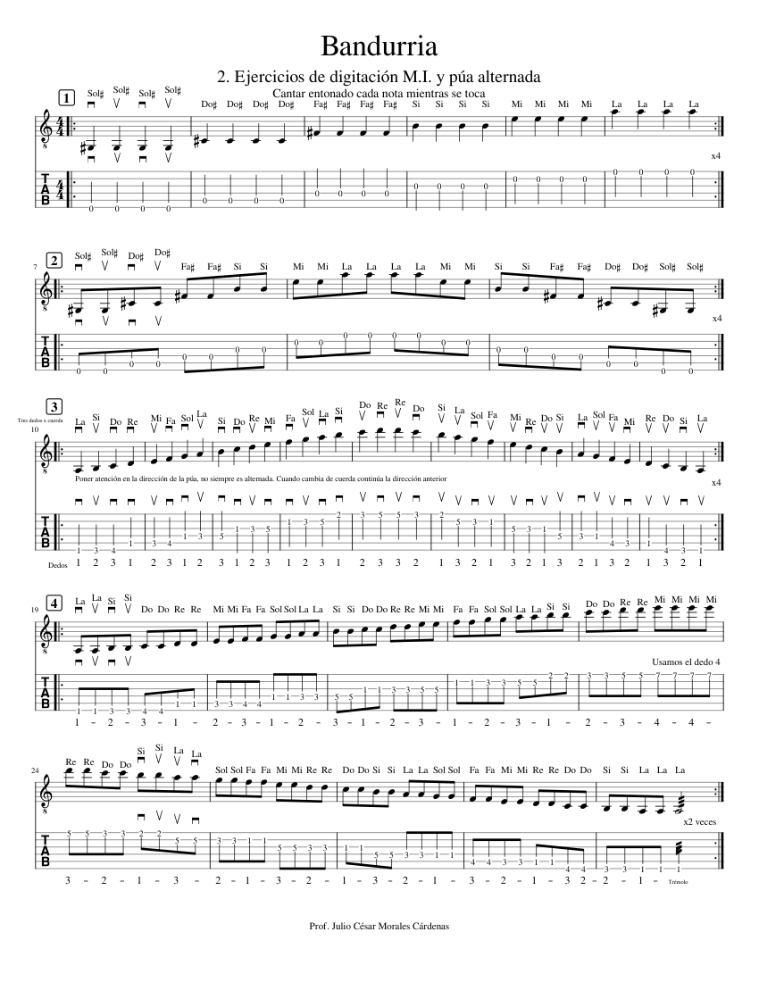 Bandurria 2 Sheet Music and Tab for Guitar (Solo) | MuseScore.com