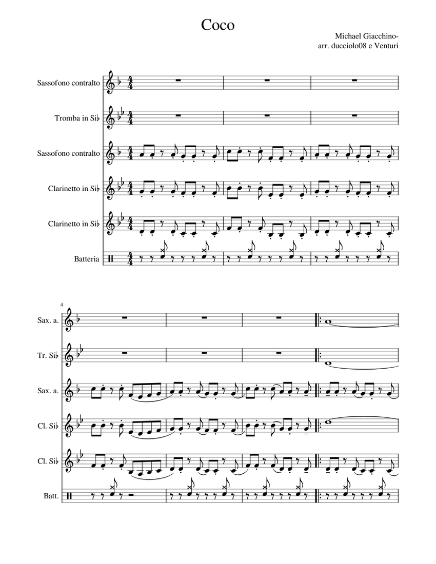 Coco Lucky Chops Coco Lucky Chops Sheet music for in b