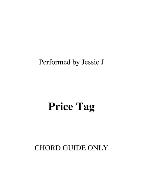Price Tag (Arr. RWM) - Jessie J Featuring B.O.B. (Lead Sheet - Fake Book)