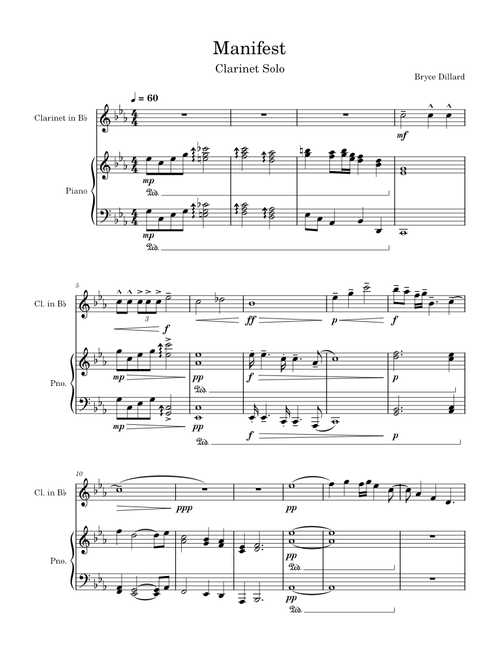 Manifest - Clarinet Solo