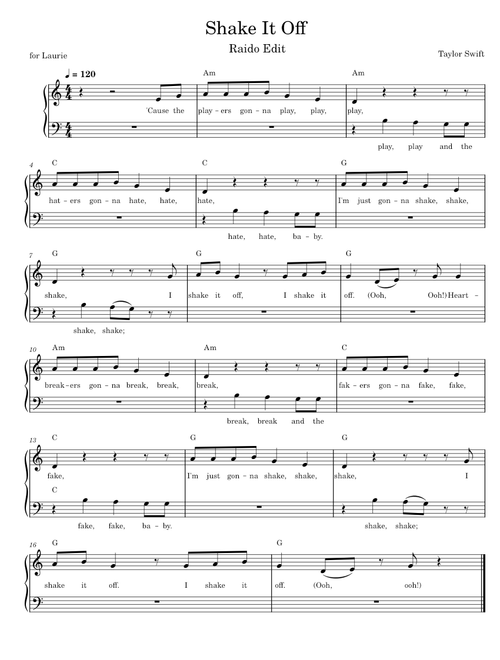 Shake It Off – Taylor Swift /short