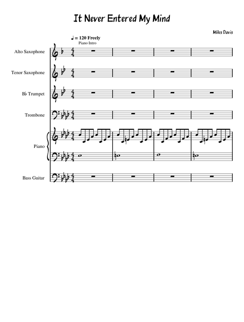 It Never Entered My Mind  – Miles Davis