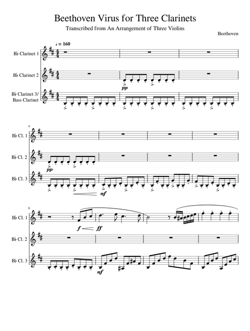 Beethoven Virus for Three Clarinets