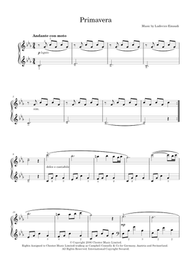 Ludovico Einaudi - Memory Noten für Piano downloaden für Anfänger