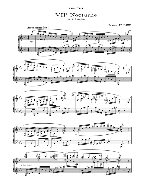 VIII Nocturne Francis POULENC
