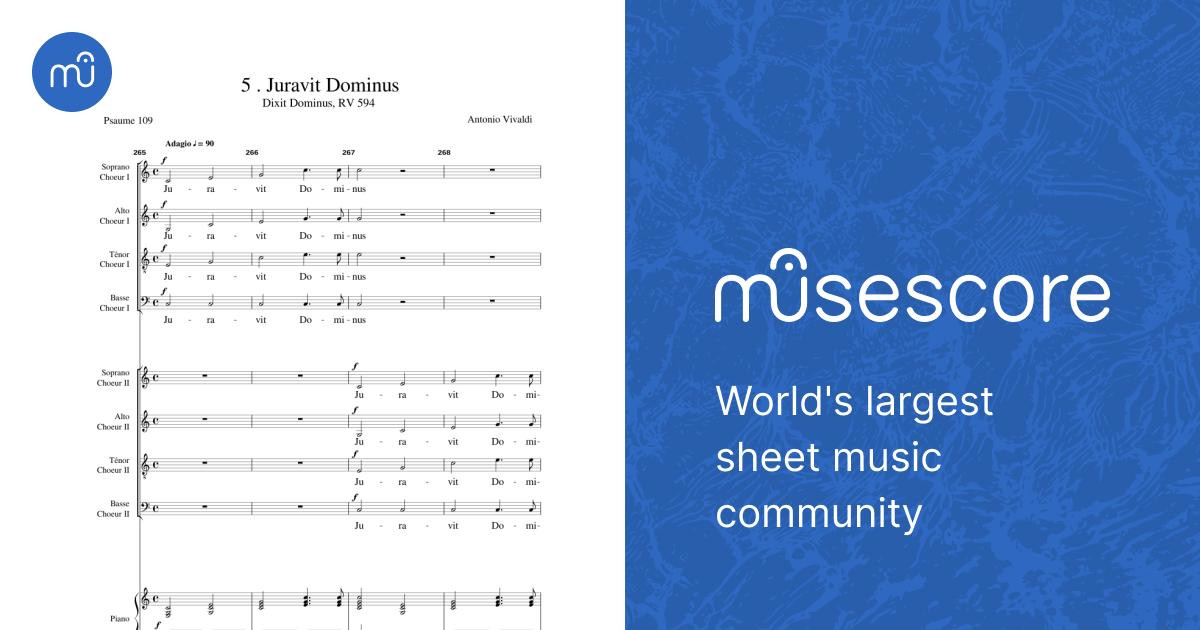 Dixit Dominus, RV 594 (5. Juravit Dominus) - Antonio Vivaldi Sheet