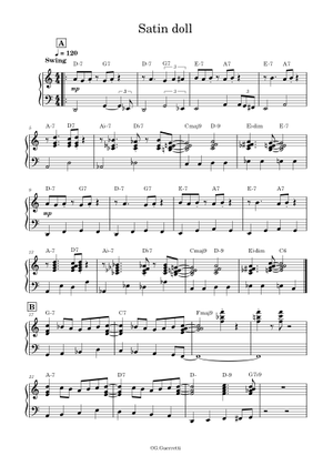 Play Official version of Satin doll Sheet Music by Duke Ellington
