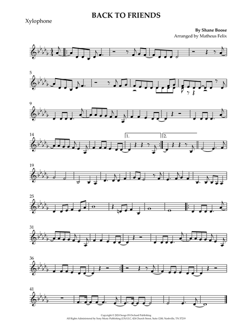 Back To Friends (Arr. Matheus Felix) - sombr (Xylophone Solo)