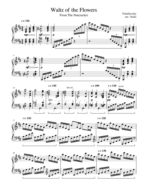 Waltz of the Flowers - piano arrangement