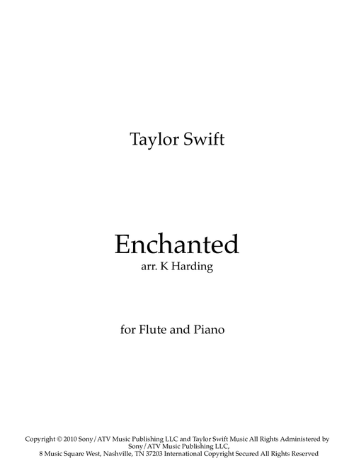 Enchanted (Arr. Katie Harding) - Taylor Swift (Flute and Piano)