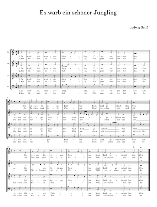 Es warb ein schöner Jüngling - Ludwig Senfl