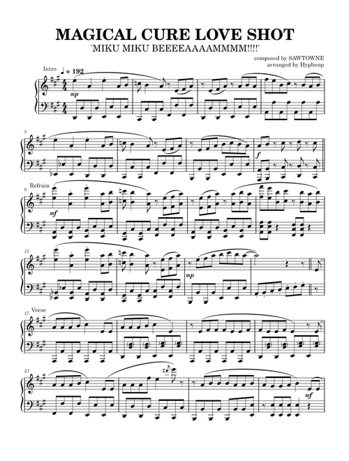 hyphenp | Free sheet music | Download PDF or print on MuseScore.com