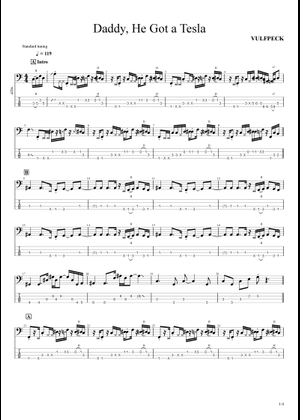Joe Dart's Solo in Tesla (Live in France) Sheet Music and Tab with