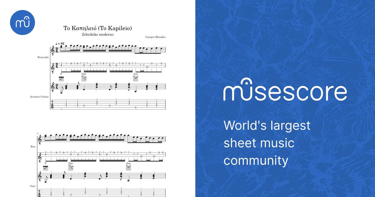 To Kapileio – Giorgos Mitsakis Sheet Music and Tab with Chords for
