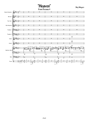 楽譜 Persona4―ペルソナ4― Heaven - Persona 4 Sheet Music for Piano, Trombone, Flute