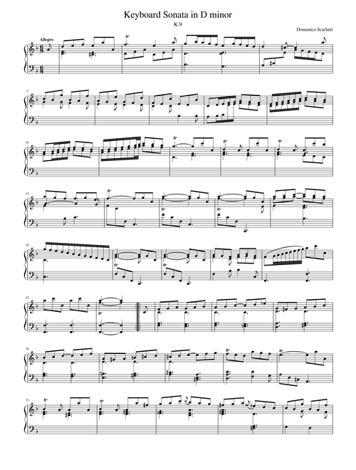 Sonata in D minor, K.9