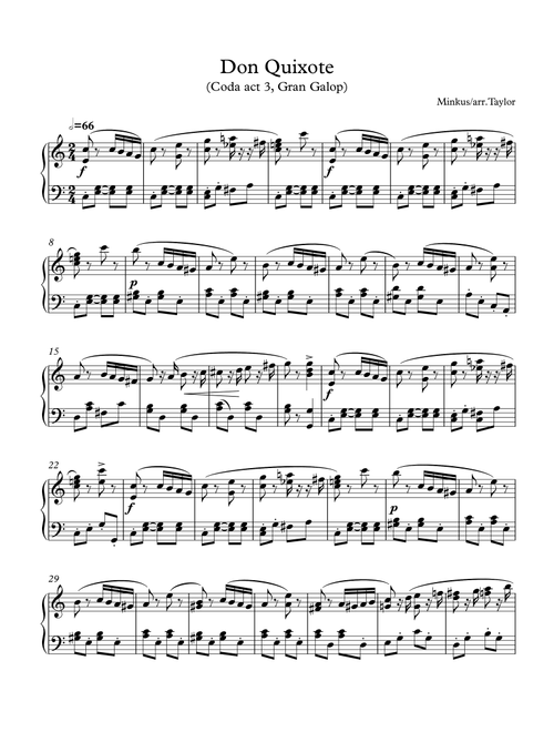 Don Quixote sheet music by chalkclaire | Play, print, and download