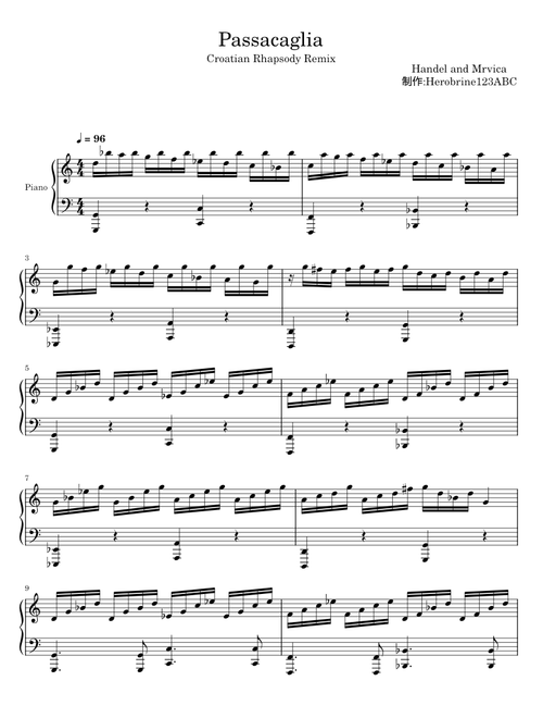 Passacaglia - Handel Parker