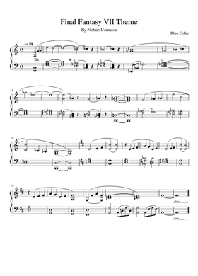Free Final Fantasy Vii Main Theme by Nobuo Uematsu sheet music