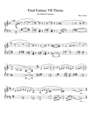 Final Fantasy XII (Main Theme) Sheet Music for Piano (Solo) easy